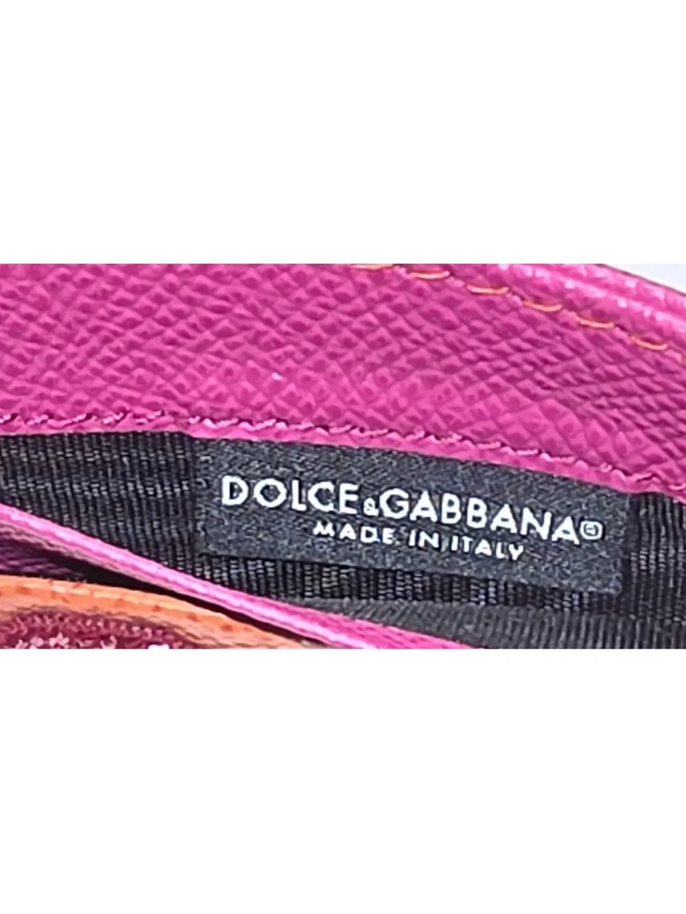 Dolce & Gabbana $475 retail sequined Heart Card Holder - Pink & Tan never used
